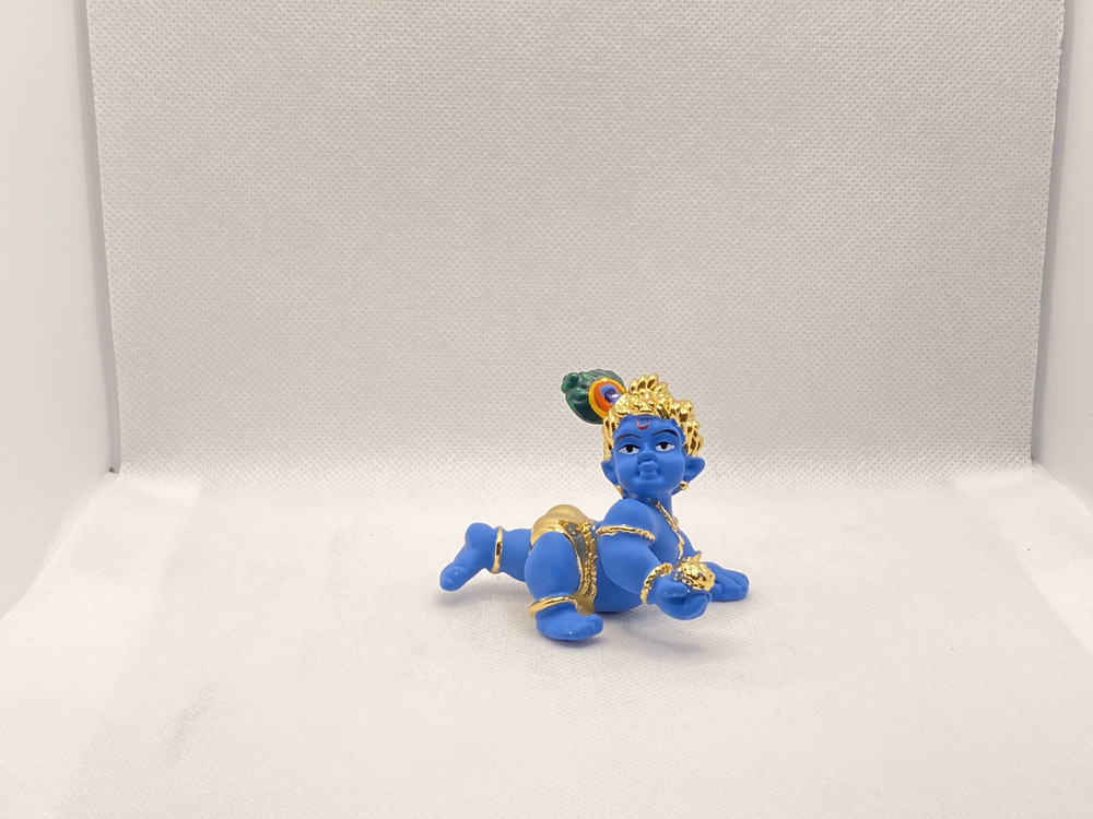 Gold Plated Krishna Statue