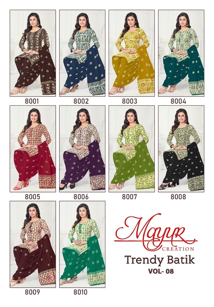 Mayur Trendy Batik Vol-8  Dress Material