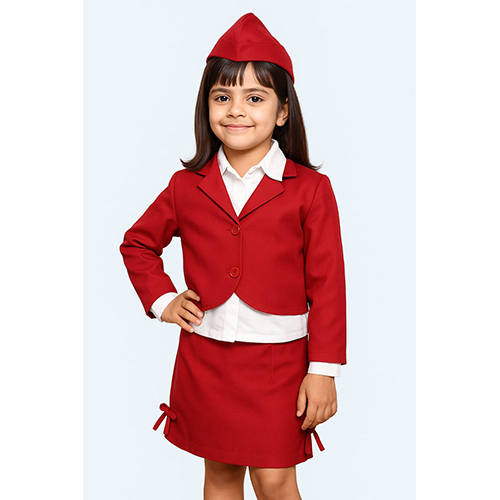 Air Hostess Costume - Color: Red