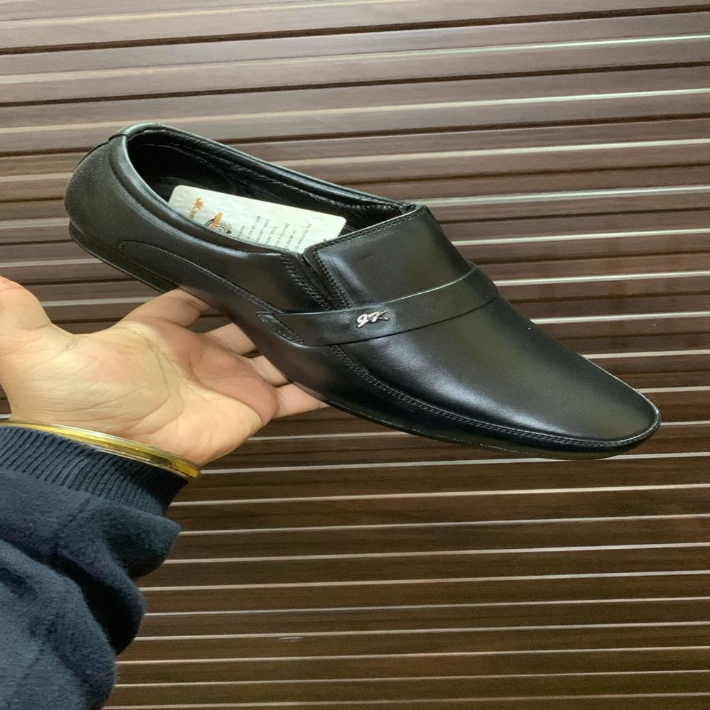 Leather Formal Shoes - Genuine Leather, Low Heel, Black Color | Comfortable Cushion, Non-slip Alert Airmix Sole, Leather Lining, 1-year Warranty