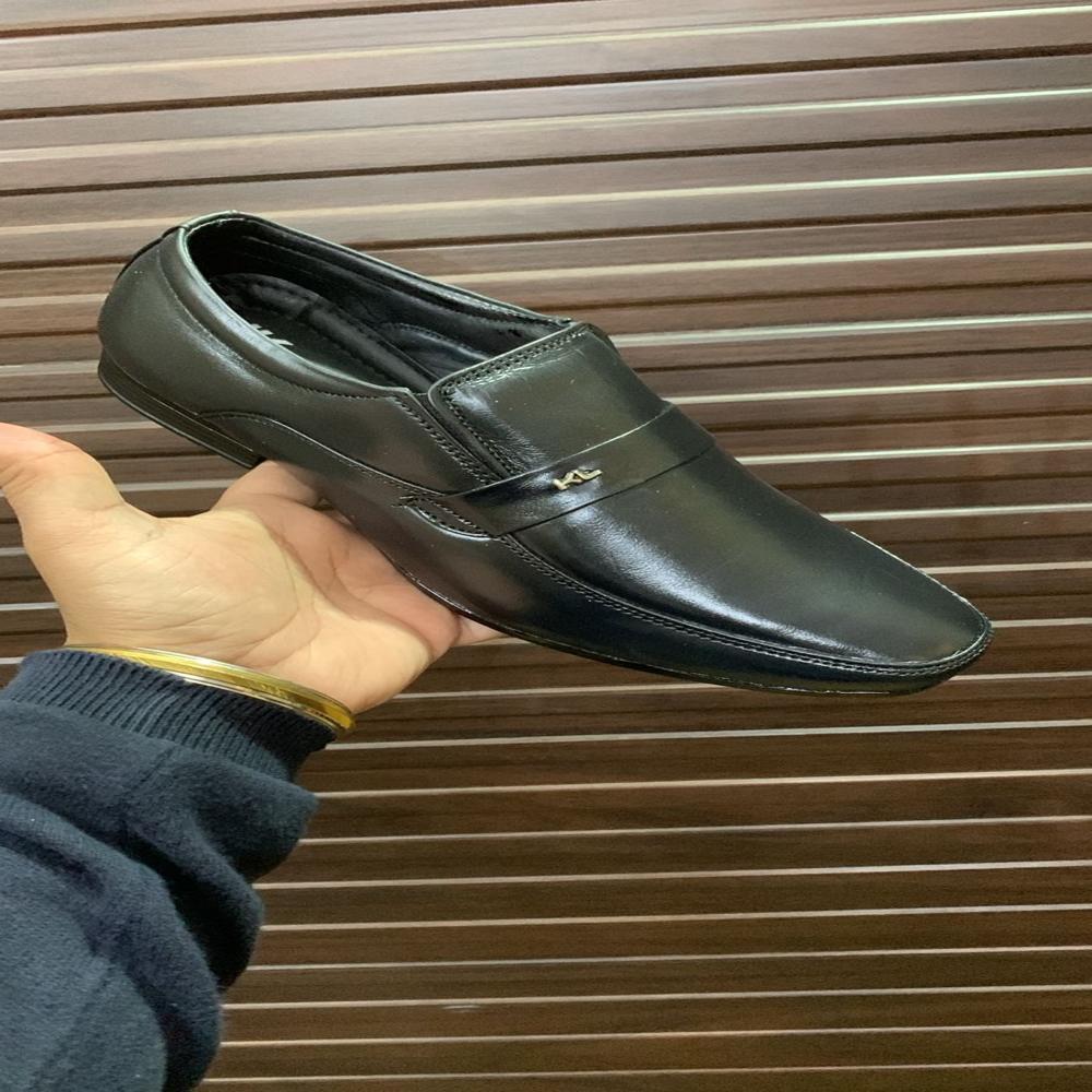 Leather Formal Shoes - Genuine Leather, Low Heel, Black Color | Comfortable Cushion, Non-slip Alert Airmix Sole, Leather Lining, 1-year Warranty