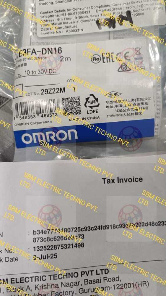 OMRON PHOTOELECTRIC SENSOR, E3FA-DN16 2M
