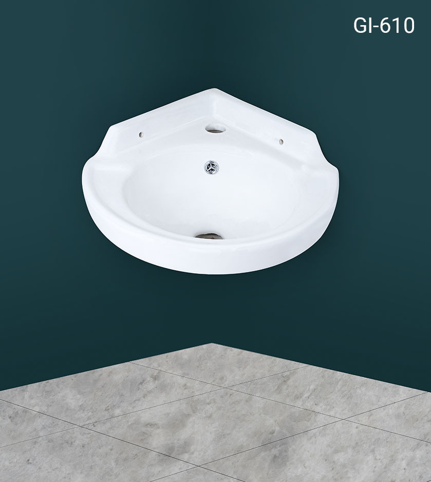 Ceramic Corner Wash Basin