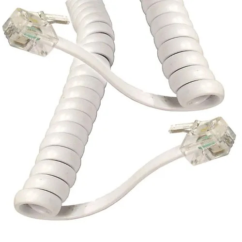 Telephone Spiral Cable - Color: White