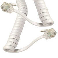 Telephone Spiral Cable - Color: White