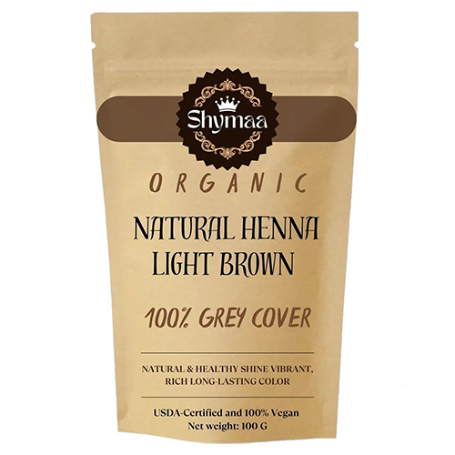100% Organic Light Brown Henna Hair Color