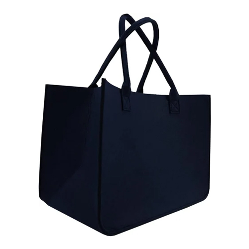 Grocery Felt Hand Bag - Color: Black