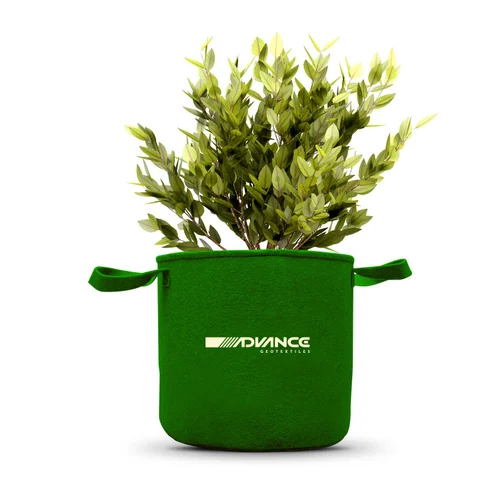 Geo Fabric Grow Bag - Color: Green