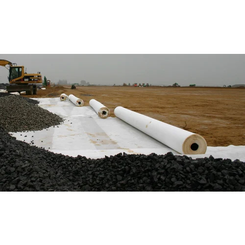Needle Punched Geotextile Fabric - Color: White