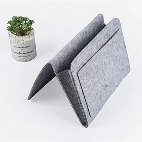 Bedside Caddy Essentials Pocket Hanging Storage Organizer - Color: Grey