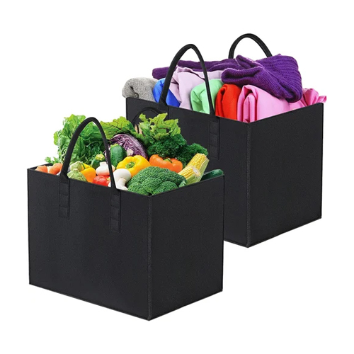 Standing Large Storage Shopping Tote Bag - Color: Black