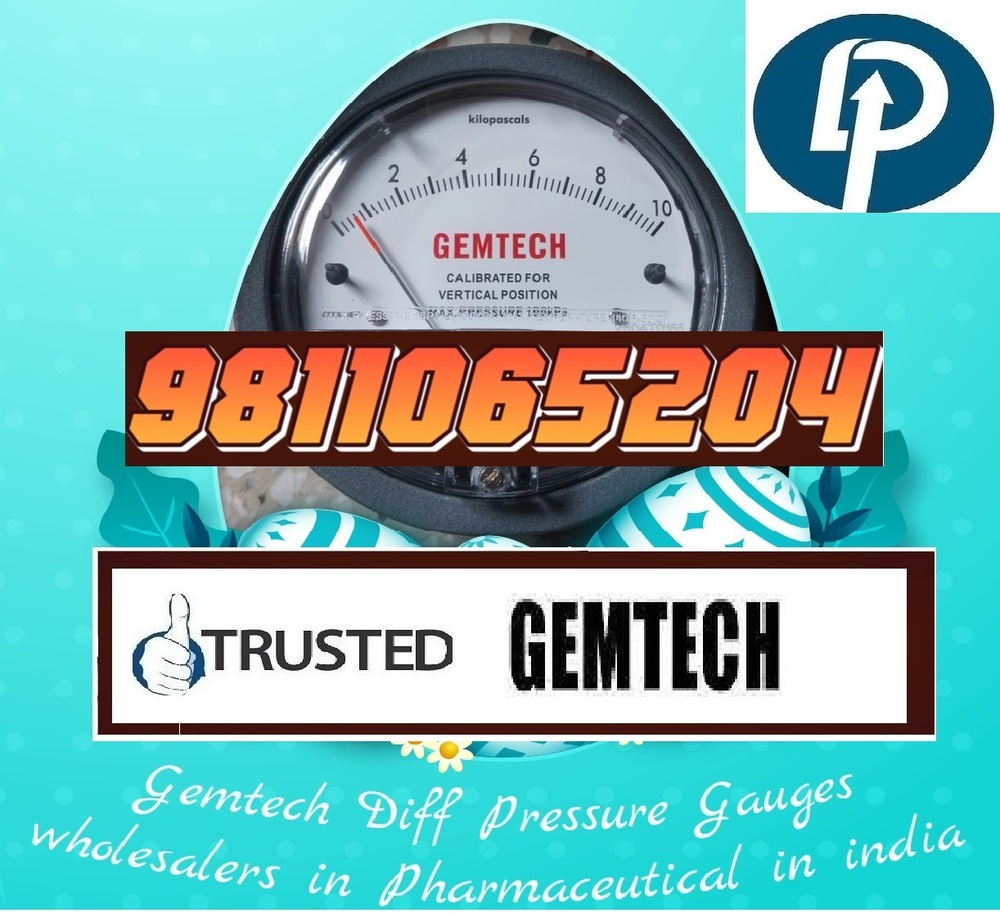 Popular Cities GEMTECH Differential Pressure Gauge Wholesalers for Nagpur