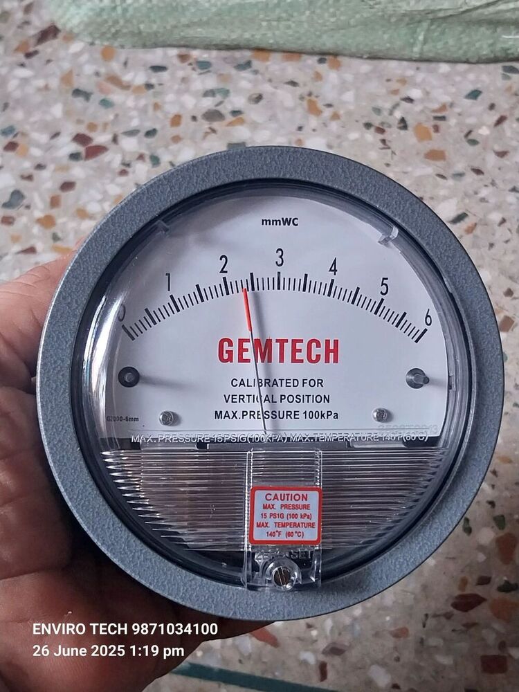 GEMTECH Differential Pressure Gauge Supplier From Bhadohi Uttar Pradesh