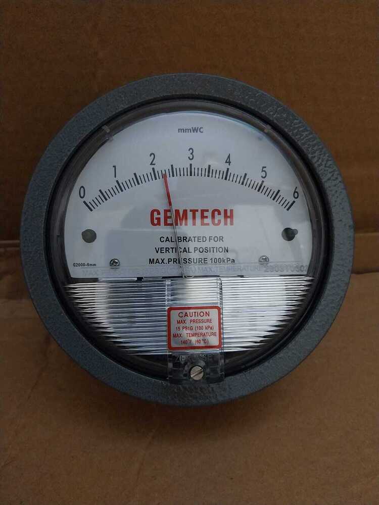 GEMTECH Differential Pressure Gauge Distributor From Jawahar Nagar Delhi