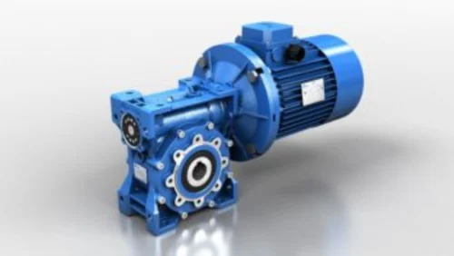 Aluminum Worm Gearbox - Color: Blue