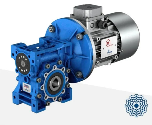Aluminum Worm Gearbox - Color: Blue