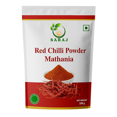 100G Mathania Red Chilli Powder - Grade: Food Grade