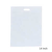 14 Inch White D Cut Pp Carry Bag - Load Capacity: 1  Kilograms (kg)