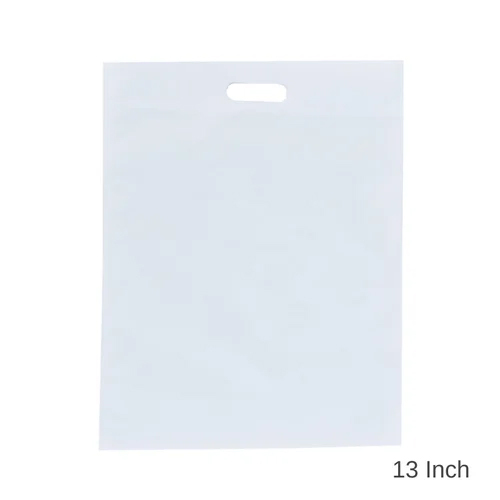 13 Inch White D Cut Pp Carry Bag - Load Capacity: 1  Kilograms (Kg)