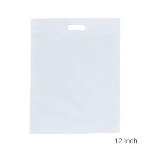 12 Inch White D Cut Pp Carry Bag - Load Capacity: 1  Kilograms (Kg)