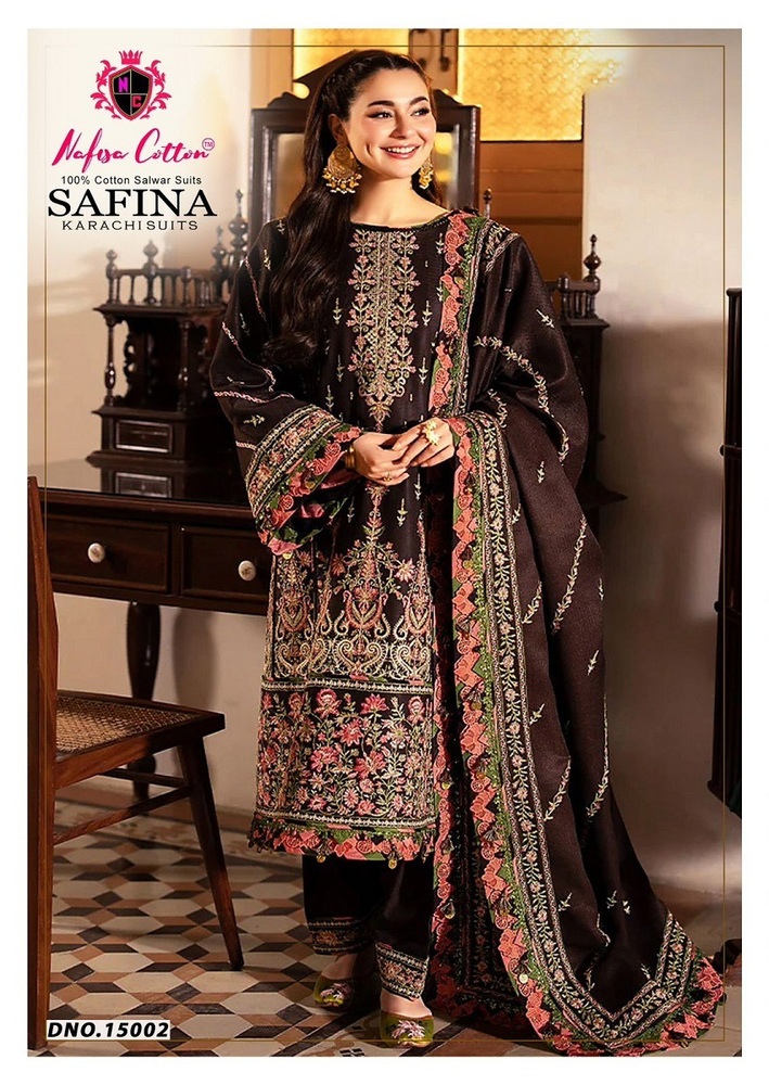 Nafisa Safina Vol-15  Karachi Dress Material