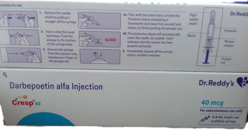 Cresp 40 Mcg Injection - Physical Form: Liquid