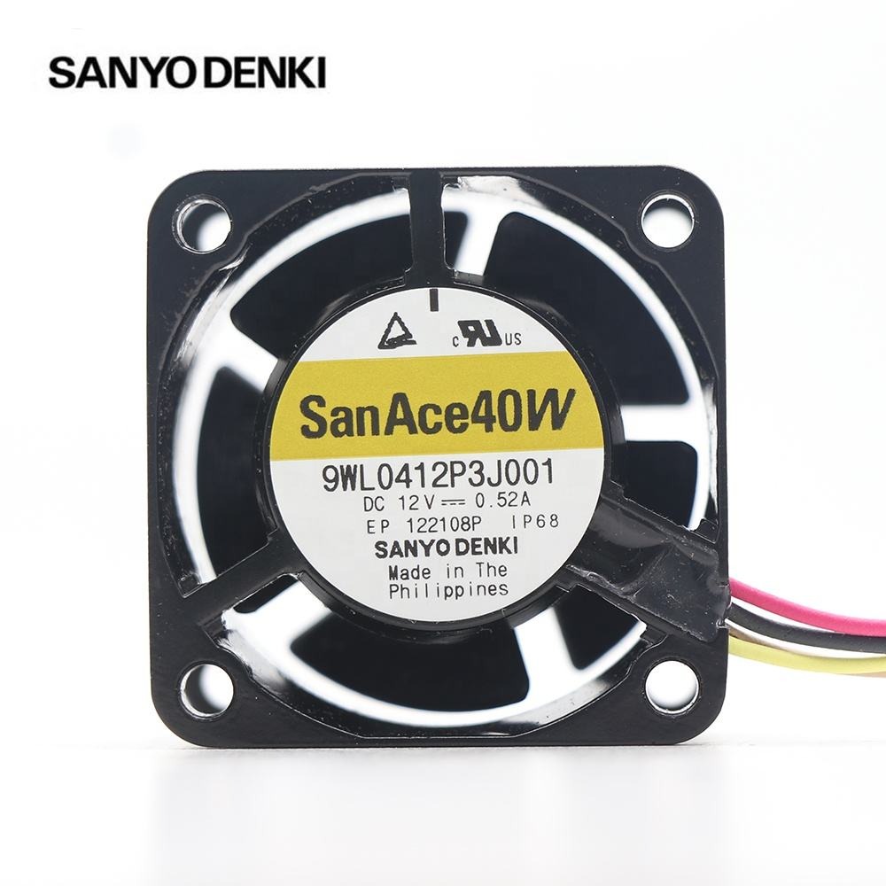Sanyo San Ace 40W 9WL0412P3J001 12V DC 22.2CFM Splash Dust Proof IP68 Compact Axial Cooling Fan for Information Communication