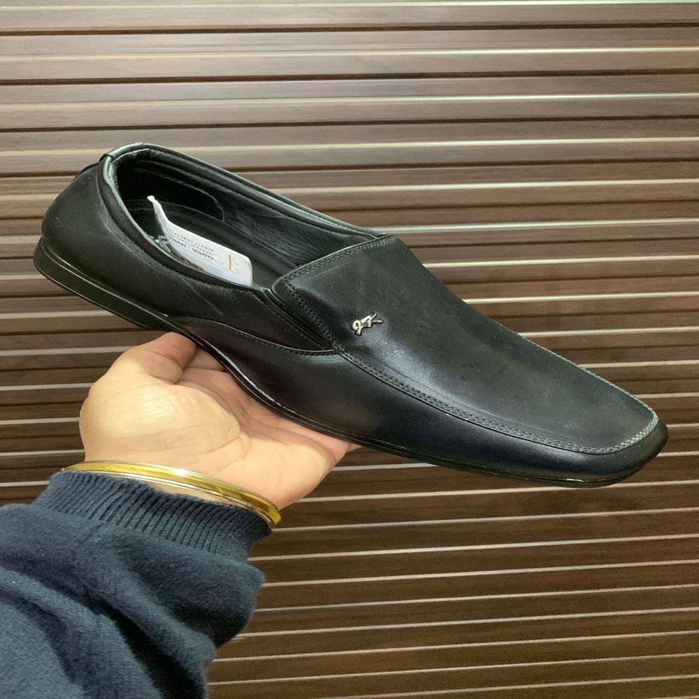 Formal Shoes - Genuine Leather, Size 8, Black Color | Comfortable Cushion, Non-slippery Alert Airmix Sole For Office & Outdoor Use