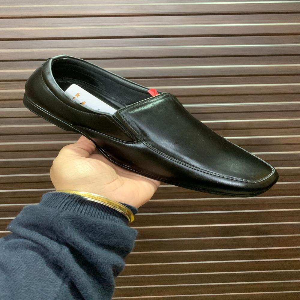 Formal Shoes - Genuine Leather, Size 8, Black Color | Comfortable Cushion, Non-slippery Alert Airmix Sole For Office & Outdoor Use