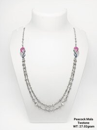 92.5 Silver Peacock Mala