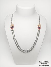 92.5 Silver Peacock Mala