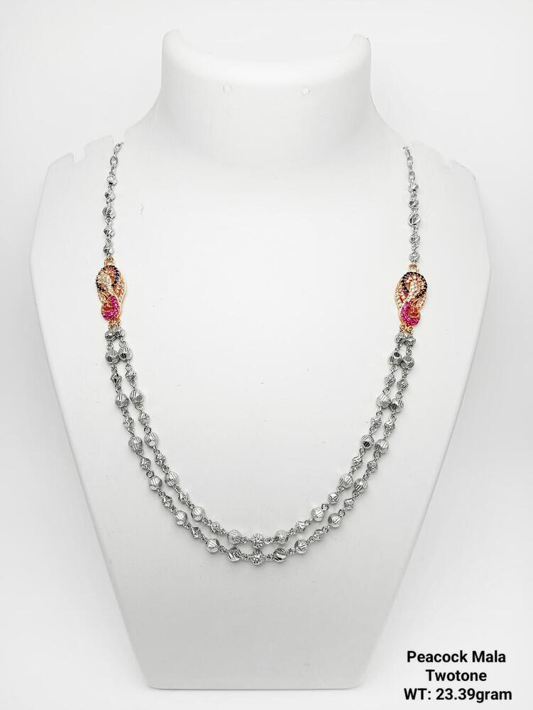92.5 Silver Peacock Mala
