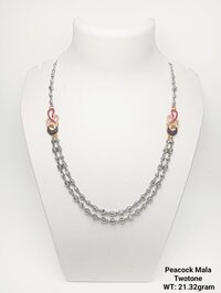 92.5 Silver Peacock Mala