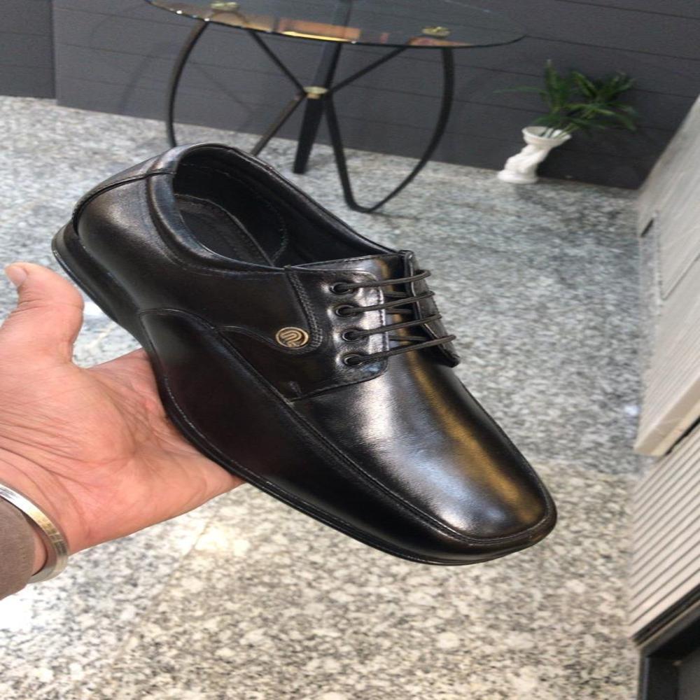 Formal Shoes - Genuine Leather, Low Heel, Black Color | Stylish Design With Leather Lining, Comfortable Cushion, Non-slippery Airmix Sole