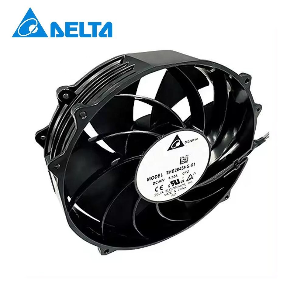 Delta THB2048HG-01 22cm 48V DC 360W 6400RPM 787CFM Ball Bearing Lead Wires Small CPU Server Inverter Axial Cooling Fan