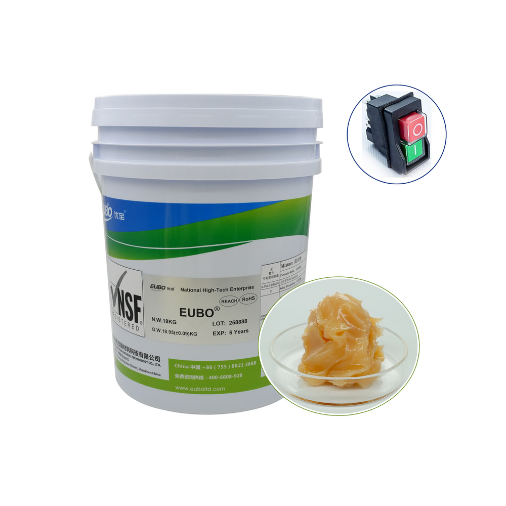 EUBO switch contact grease for industrial electrical connections featuring arc suppression wear resistance no carbon residue