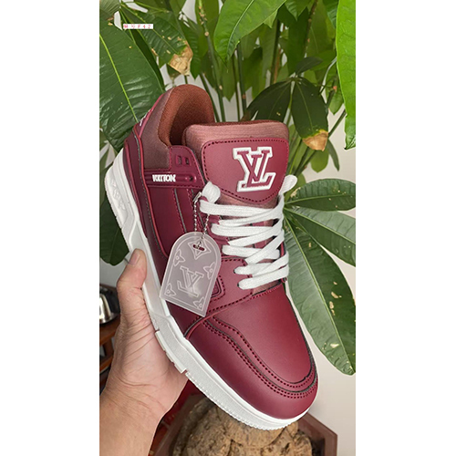 Lv Trainer Sneaker Mehroon - Color: Maroon