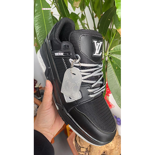 Lv Black Sneakers Black - Design: Plain