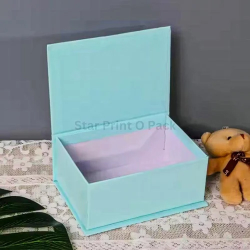 Matte Finish Rigid Gift Packaging Box - Color: Blue