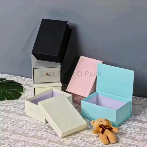 Matte Finish Rigid Gift Packaging Box - Color: Blue