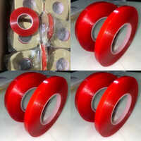 Double Side Red Polyester Tape - Length: 50  Meter (m)