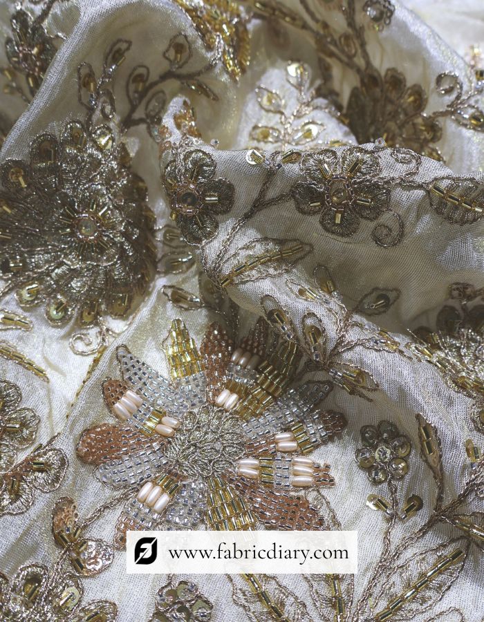 Multicolor Designer Embroidery Trim with Beads & Sequins Perfect for Midi & Occasion Dresses