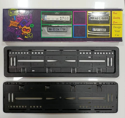 Car Number Plate Frame Khushi Mangal Murti Sgard Boss