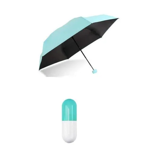 Capsule Shape Polyester Umbrella - Handle Material: Plastic