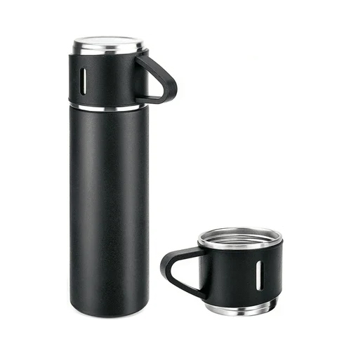 Vacuum Flask Set - Color: Black