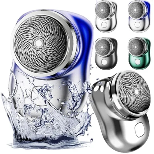 Mini Portable Beard Shaver Trimmer - Color: Silver