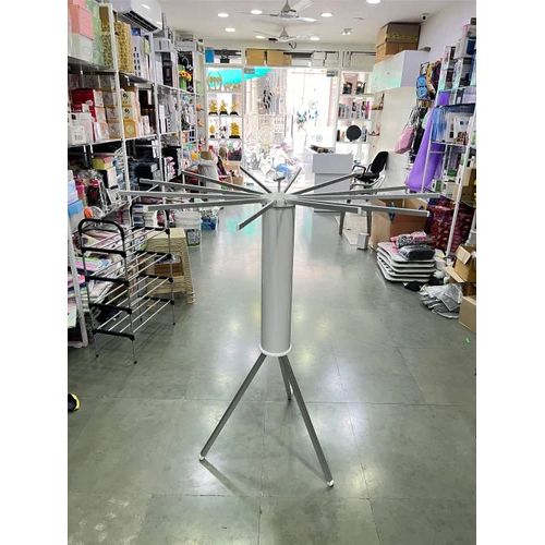 Cloth Drying Stand With 12 Handles - Color: White