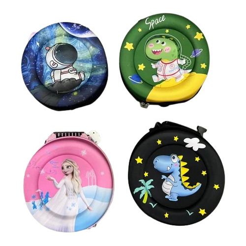 Tyre Shape Kids 3D Eva Bag With Long Strap - Color: Multicolor