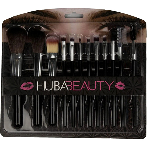 Huba Beauty Makeup Brush Set Of 12 - Color: Black