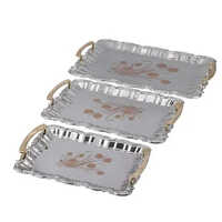 Stainless Steel Silver Plated Tray - Material: Metal